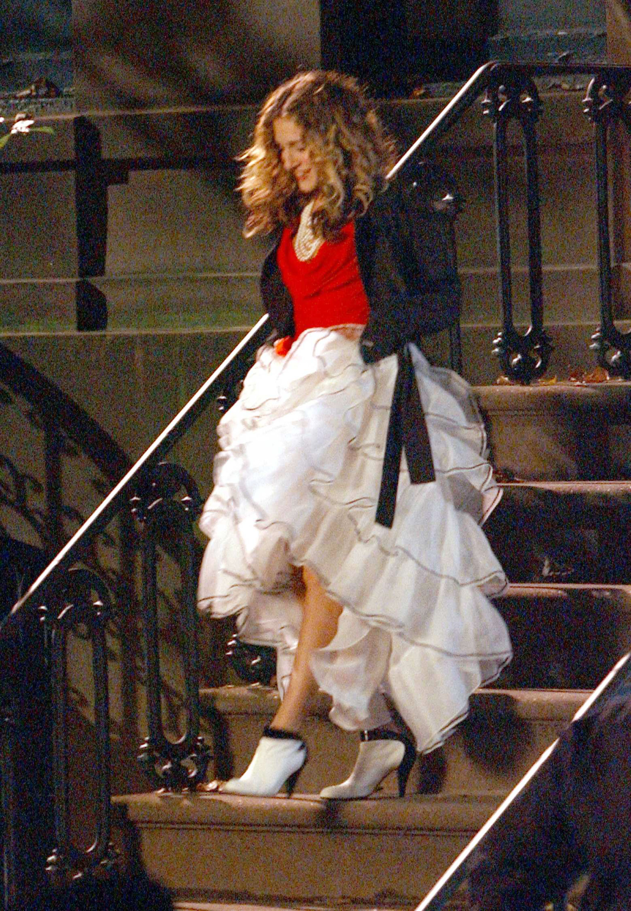 satc - white tulle skirt