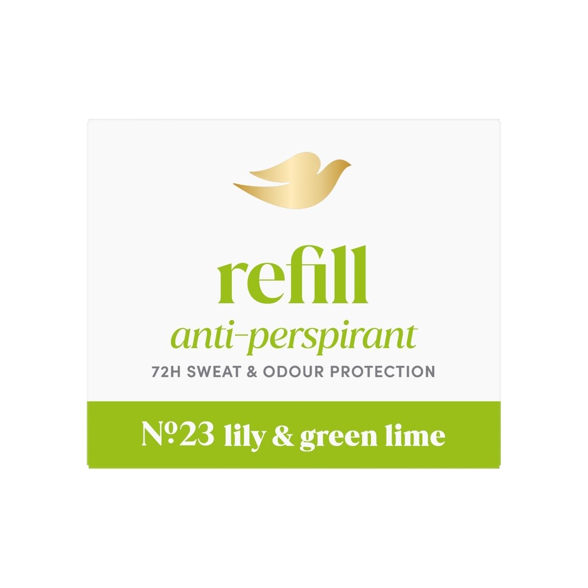 Dove antiperspirant refill lily and green lime