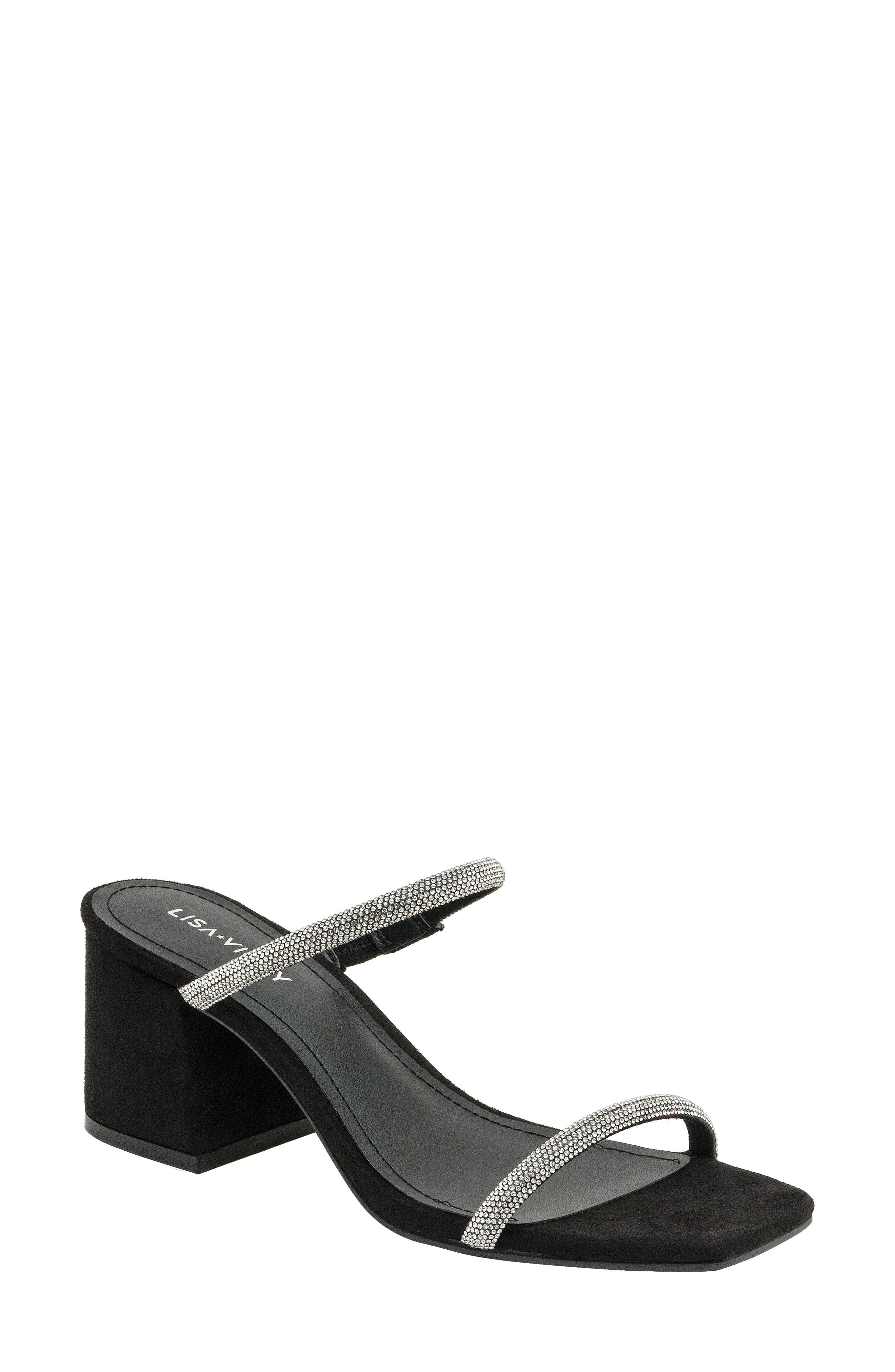 Mood Pavé Block Heel Slide Sandal