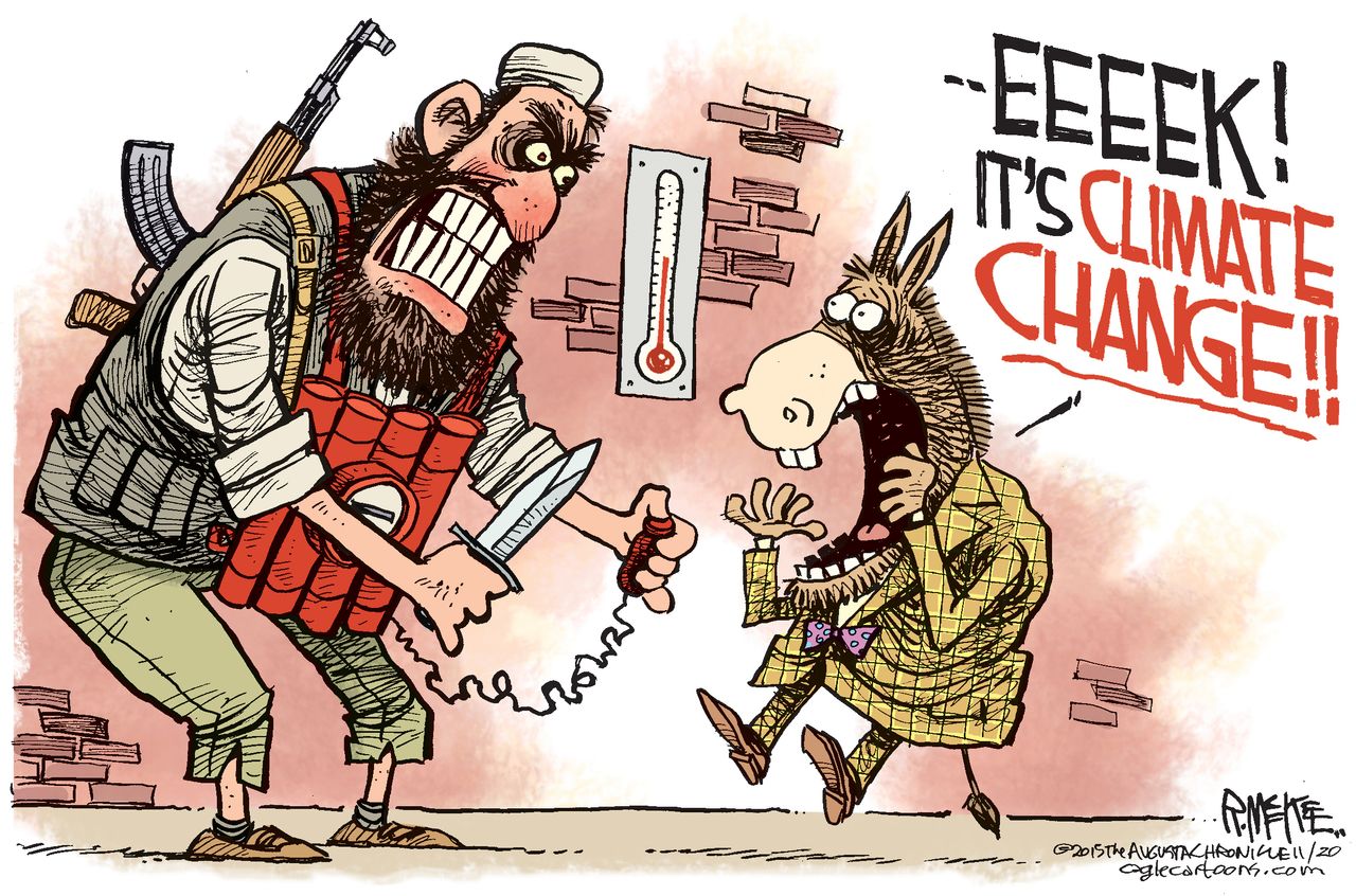 Editorial cartoon U.S. Terrorism Climate Change