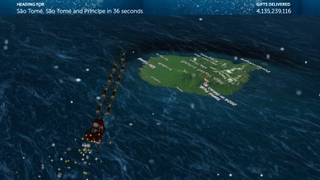 Santa heading to Sao Tome