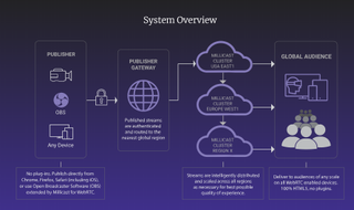 System overview of the Millicast WebRTC-based system