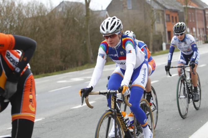 Marianne Vos (Rabobank Liv/Giant) was near the front of the chasers