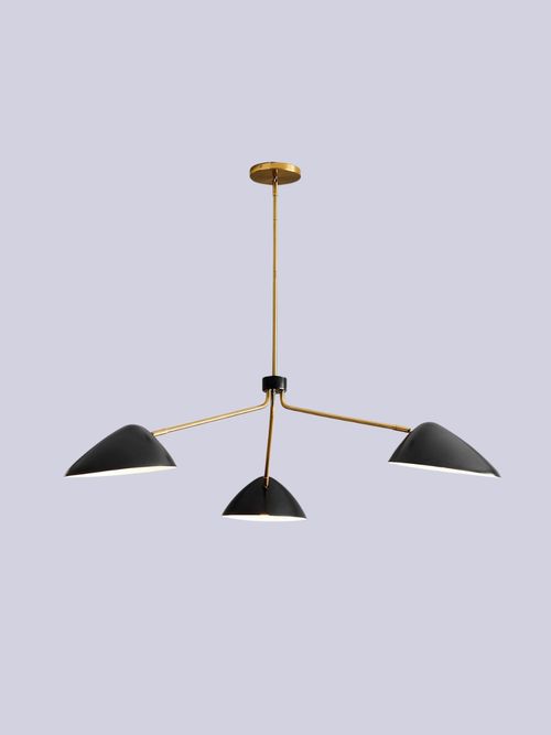 Curvilinear Mid-Century Chandelier