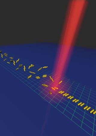 Thermodynamics tend to drive chemical reactions in particular directions, producing mostly materials with conventional symmetries. To make metamaterials, which may have unusual properties, Xiang Zhang uses a laser to excite molecules and dissociate unwanted components.
