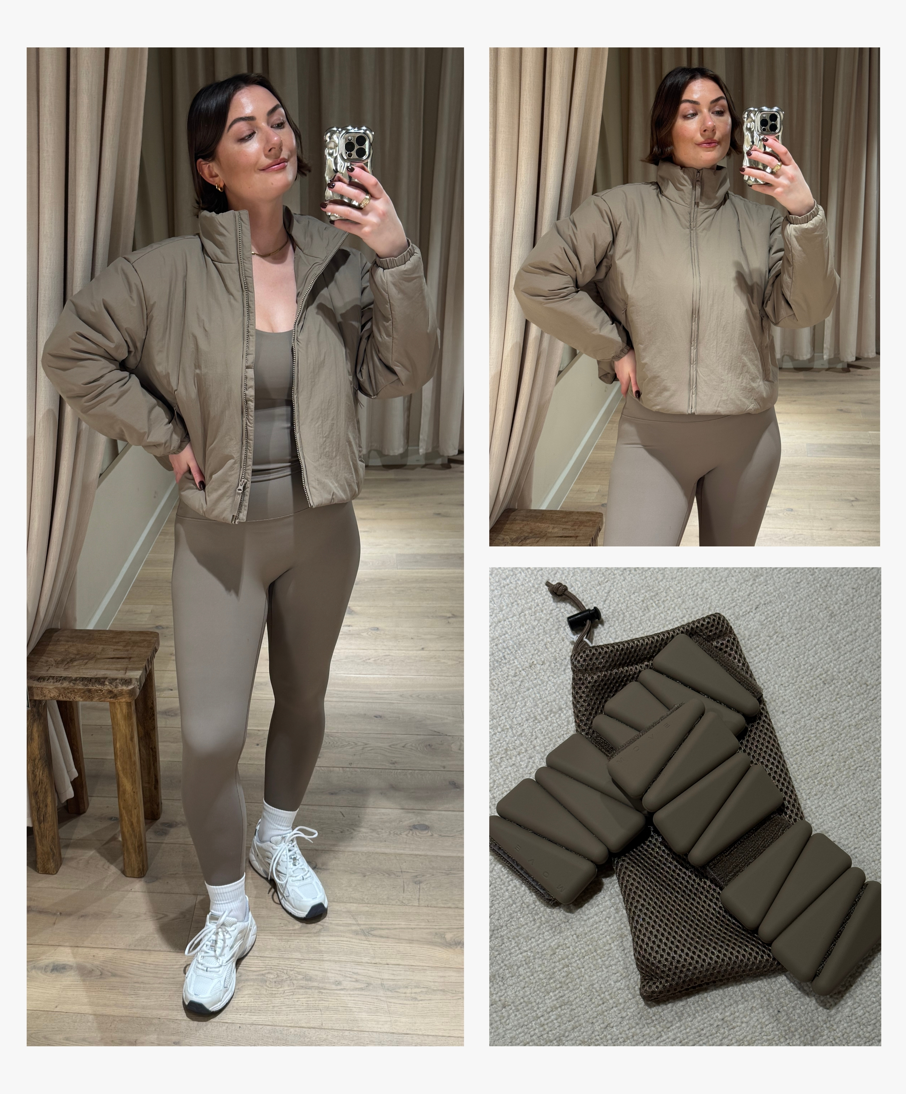 Sophie Robyn Watson tries on Wholesale Replica Bag
H&amp;amp;M Move collection.