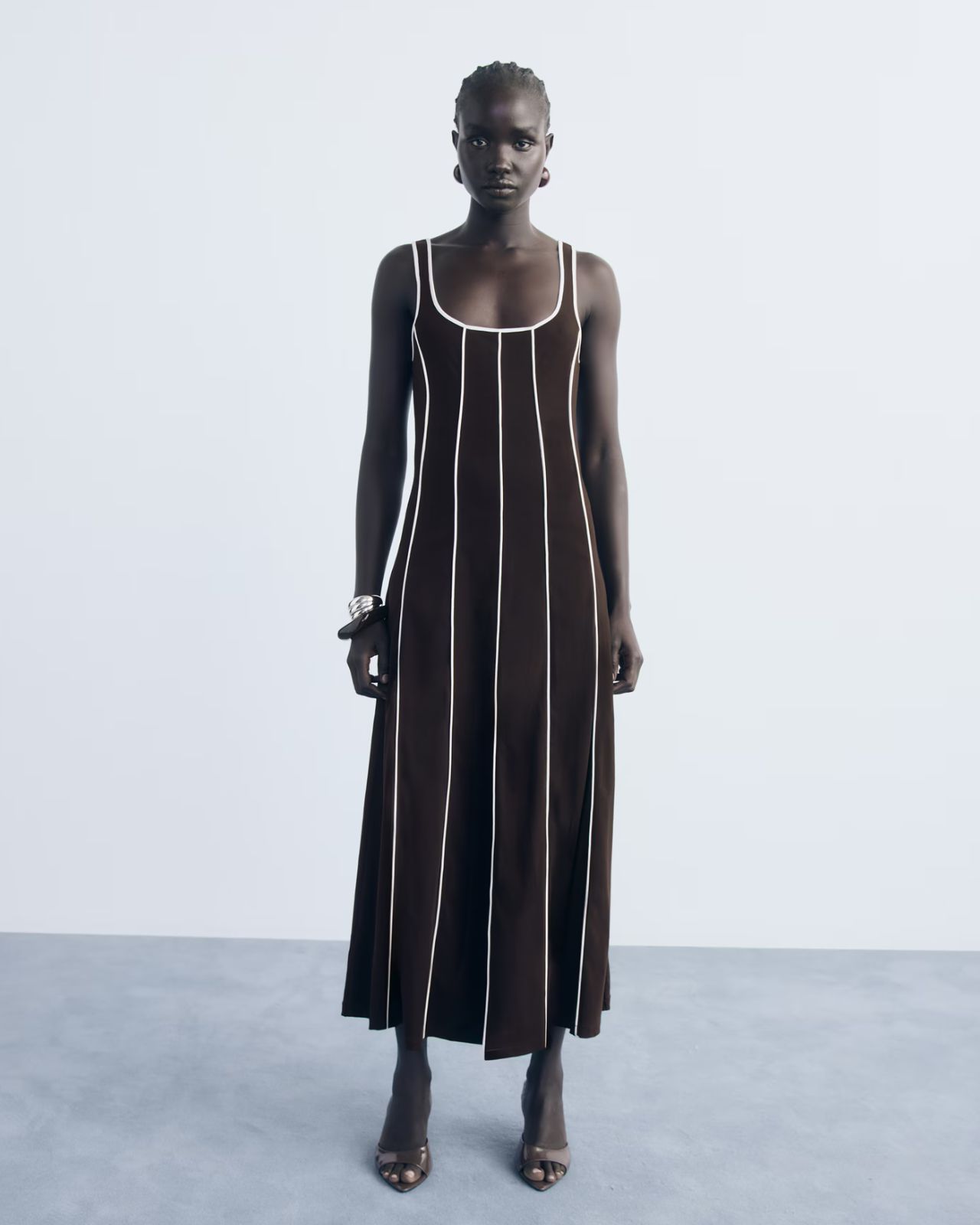 Mango Striped Cotton Dress