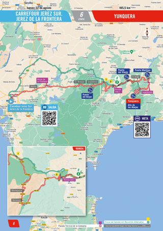 Vuelta a Espana 2024 stage 6 map