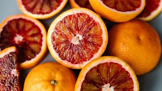 Sliced blood oranges