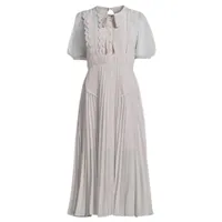 Self-Portrait Beaded Mesh Midi Dress, £350 | Fenwick