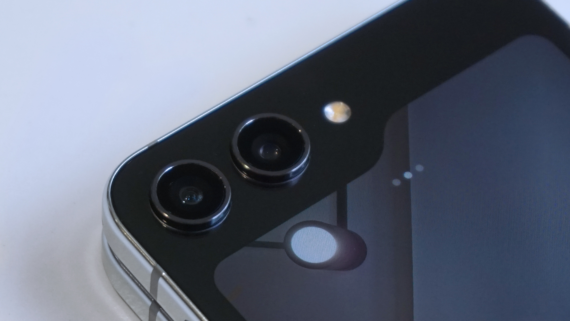 Samsung Galaxy Z Flip 5 review camera cover display closeup