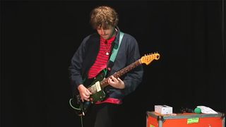 Michael Lemmo playing a Fender Jazzmaster