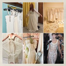 Images of carious vintage wedding dresses