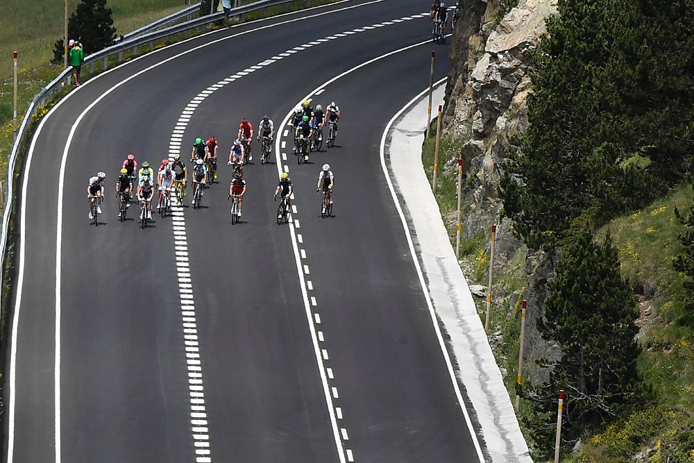 The day's 15-rider breakaway - Tour de France stage 10 from Escaldes-Engordany to Revel