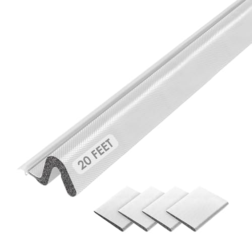 Kerf Weather Stripping Door Seal for Large Gap, Front Exterior Door Seal Strip,(white, 20 Feet)