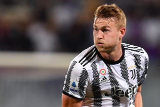 Matthijs de Ligt in action for Juventus against Fiorentina in May 2022.
