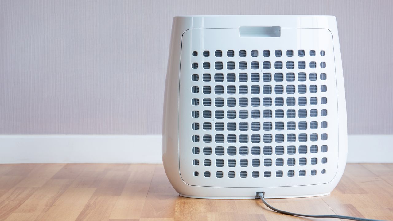 A dehumidifier in a living room