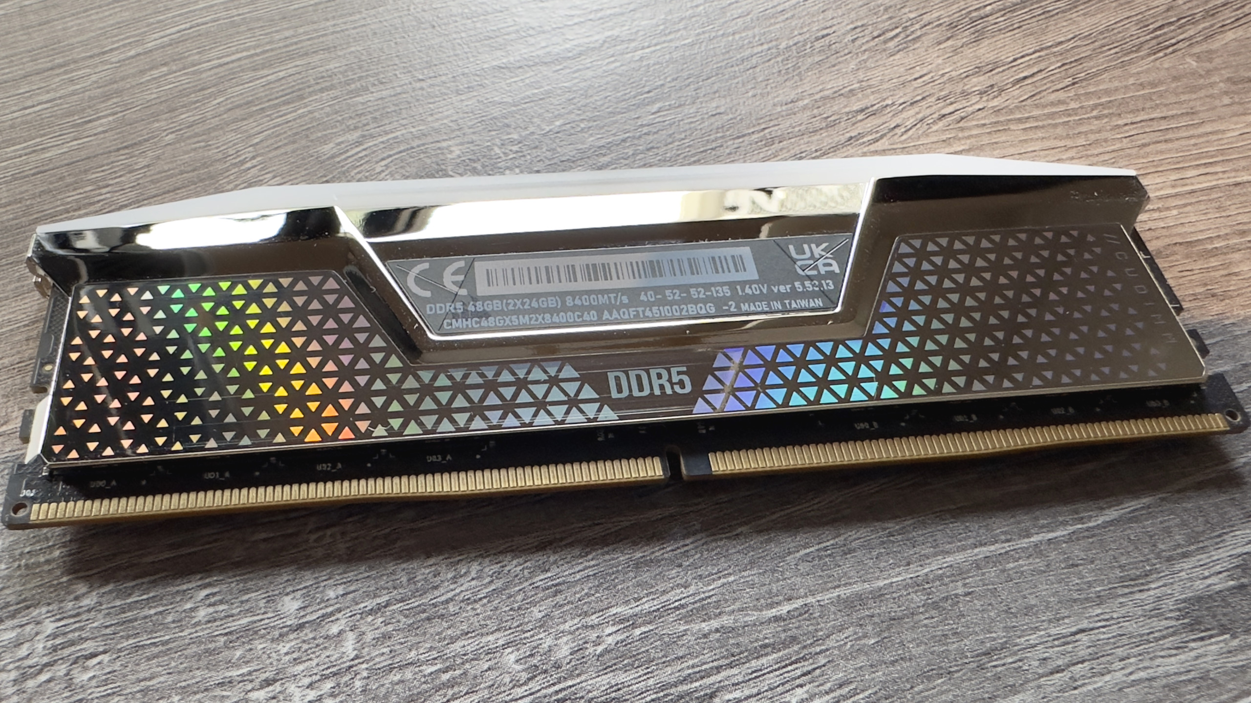 A photo of Corsair's Vengeance DDR5-8400 CUDIMM memory kit