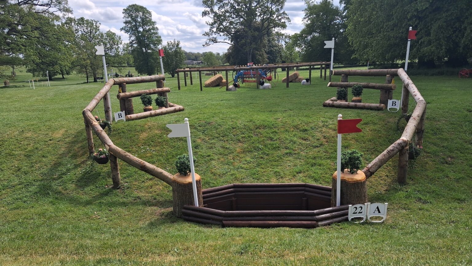 Badminton Horse Trials cross-country course fence 22ab