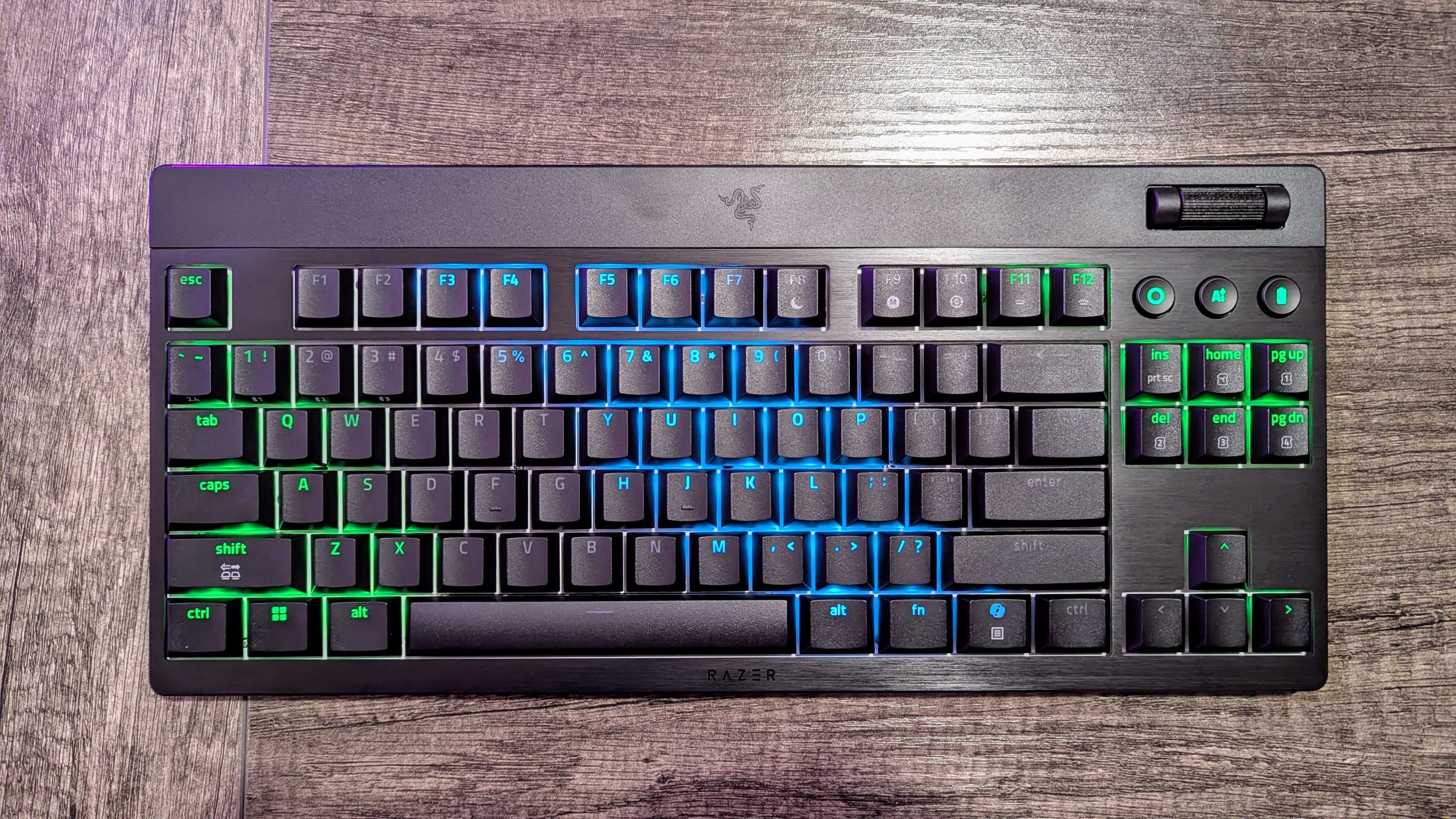 Image of the Razer BlackWidow V4 Low-Profile HyperSpeed wireless gaming keyboard.