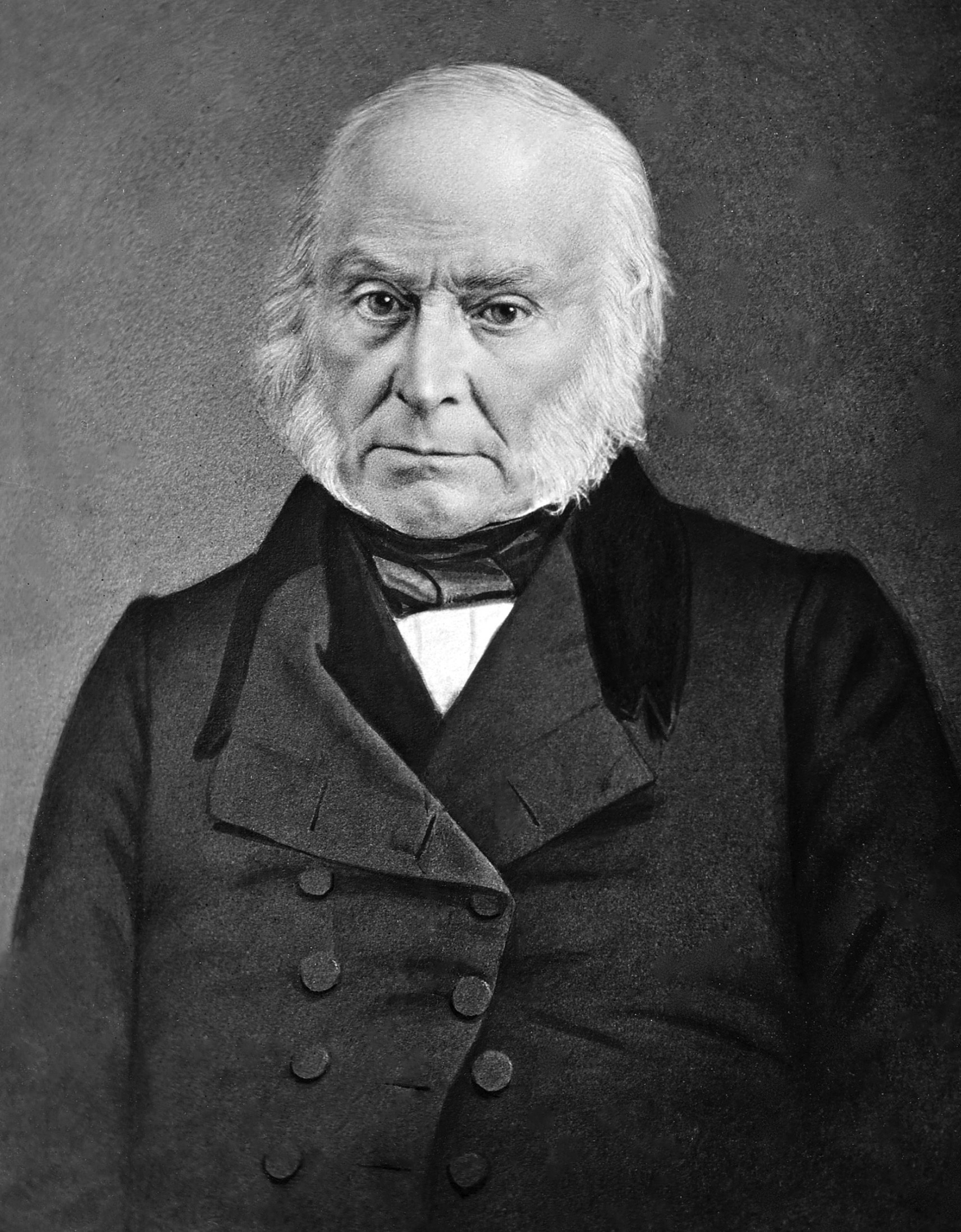 A Daguerreotype of John Quincy Adams by Mathew Brady.