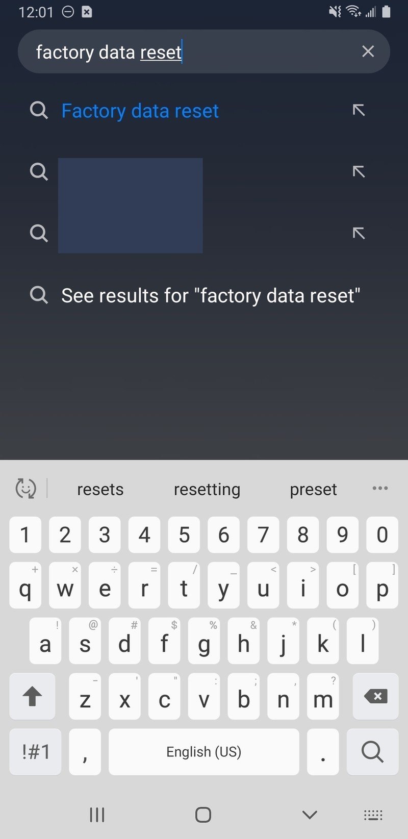 Samsung Galaxy Factory Reset - step 3