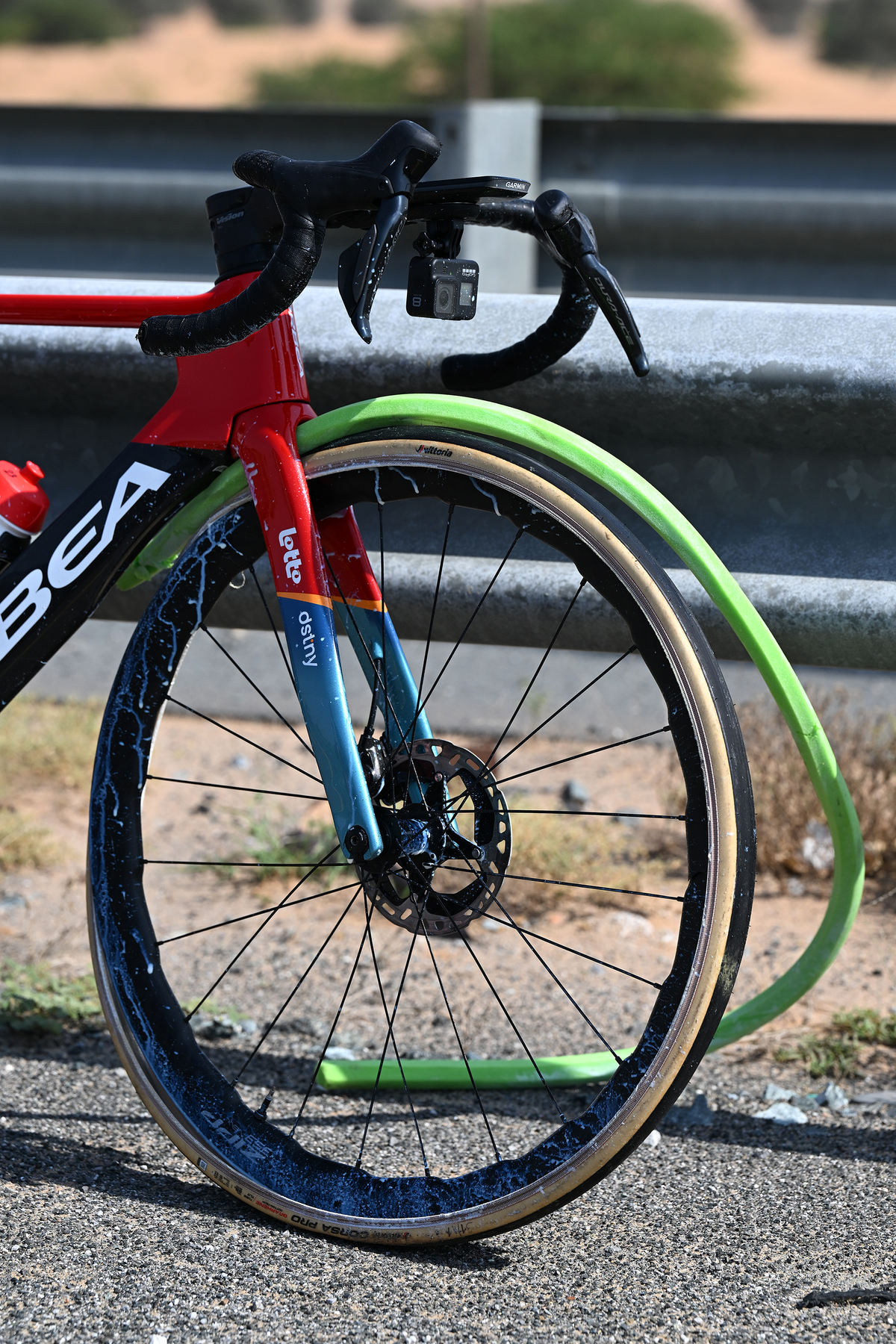 Thomas De Gendt's bike after crash