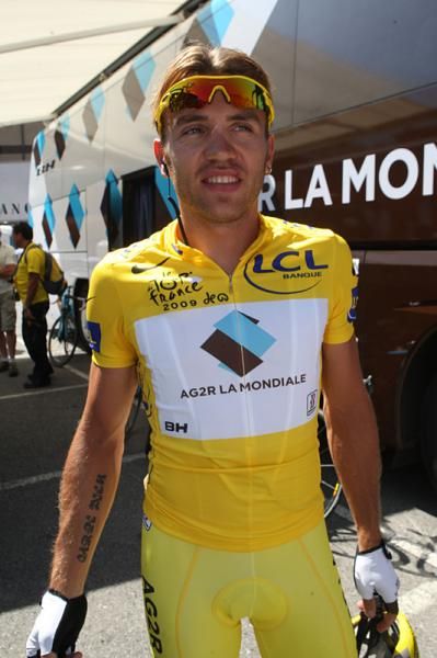 Italy's Rinaldo Nocentini (AG2R La Mondiale) at the start of stage eight.