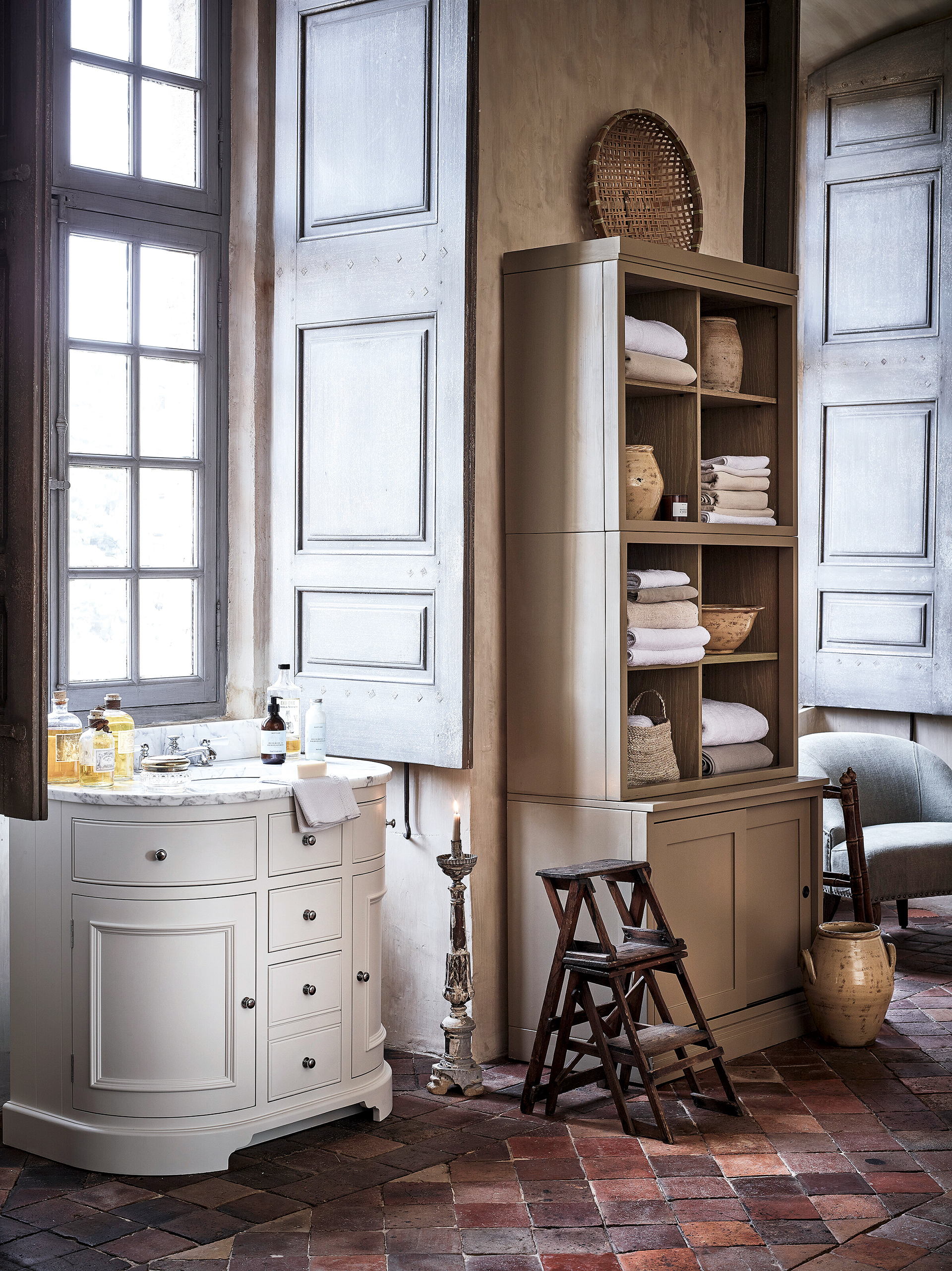 neptune bathroom storage and basin