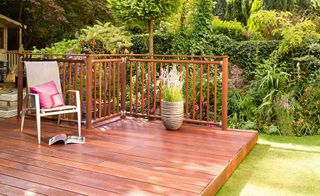 Decking boards with Fusion ballustrading system from Richard Burbidge