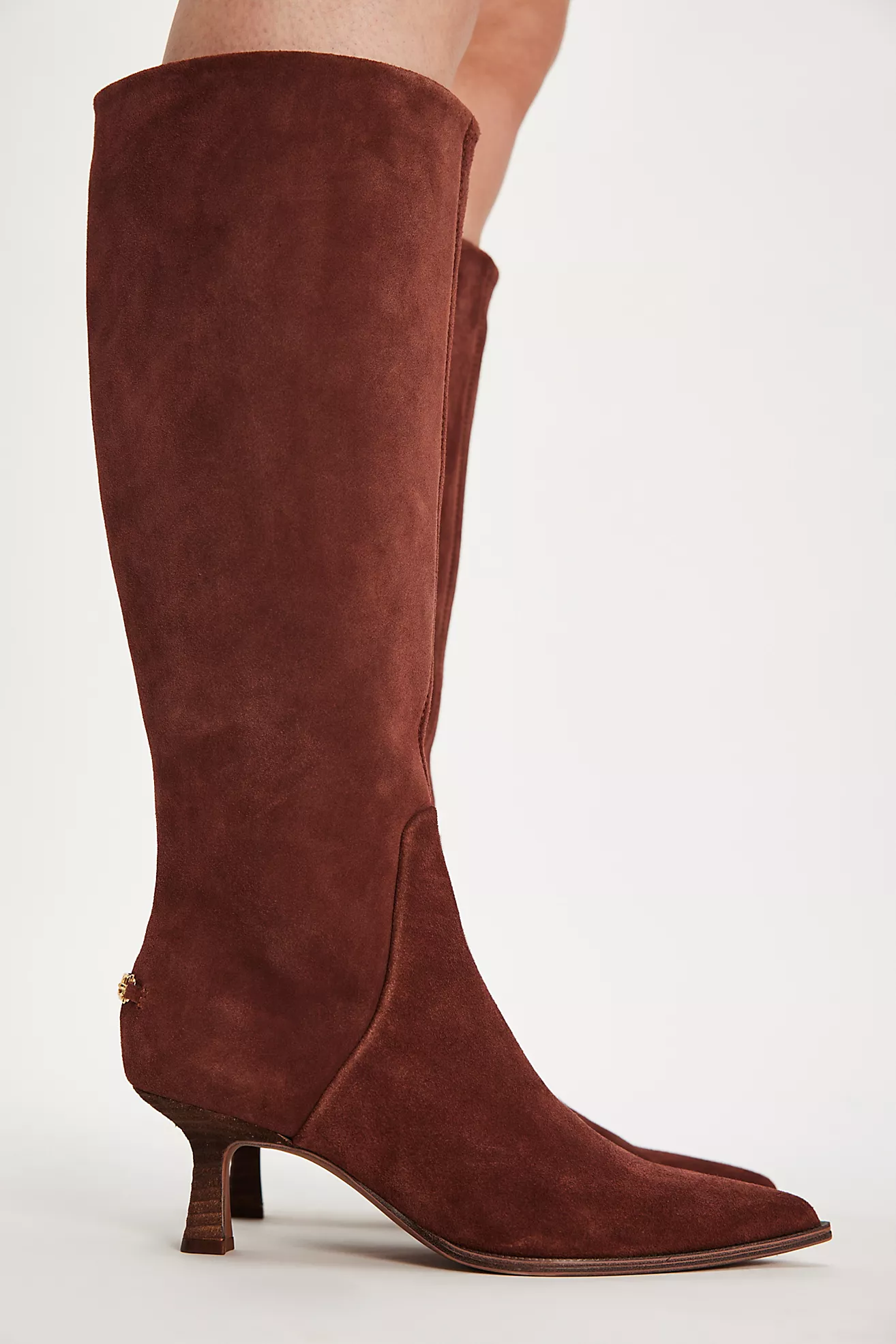 Yulia Wide Calf Kitten Heel Boots