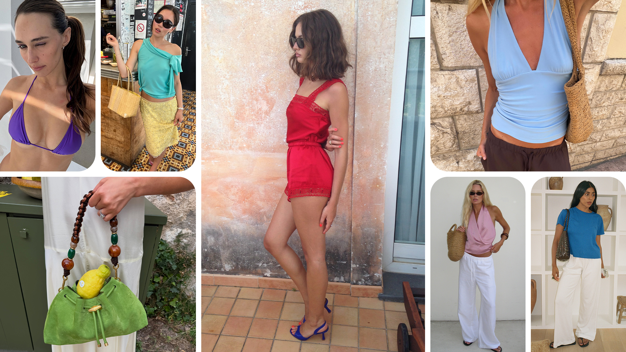 Women in colorful summer outfits