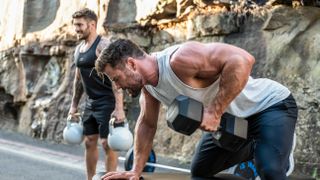 Luke Zocchi working out with Chris Hemsworth