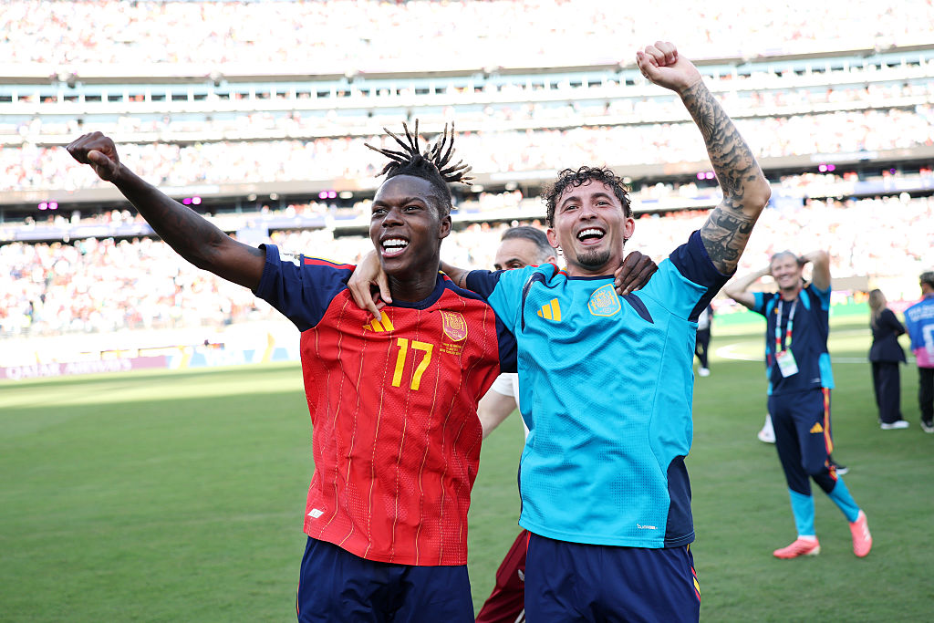 Spain celebrate their World Cup Final victory over Argentina
