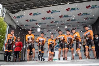 Criterium - Men - Silber Pro Cycling sweep podium at Canadian Criterium Championships