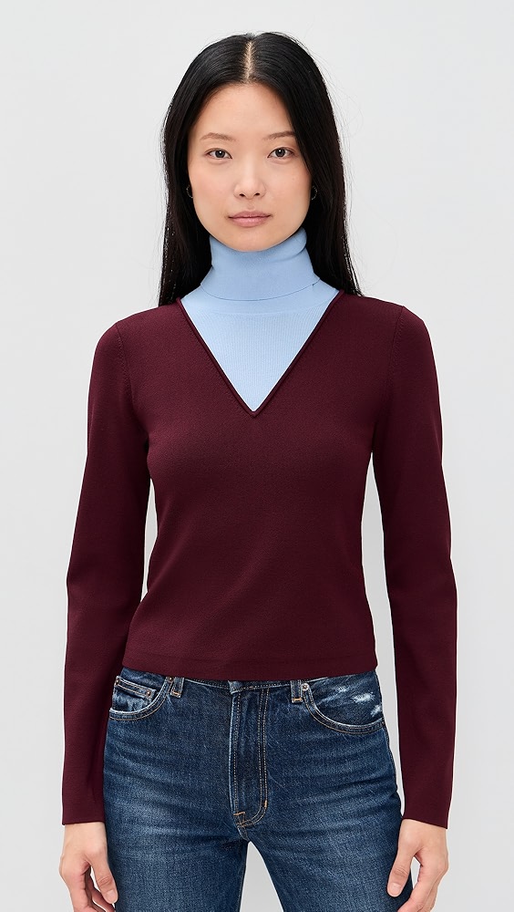 Le Bop Trompe L&#039;oeil Layered Turtleneck
