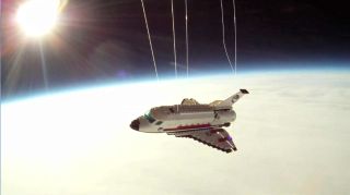 LEGO Space Shuttle in Stratosphere