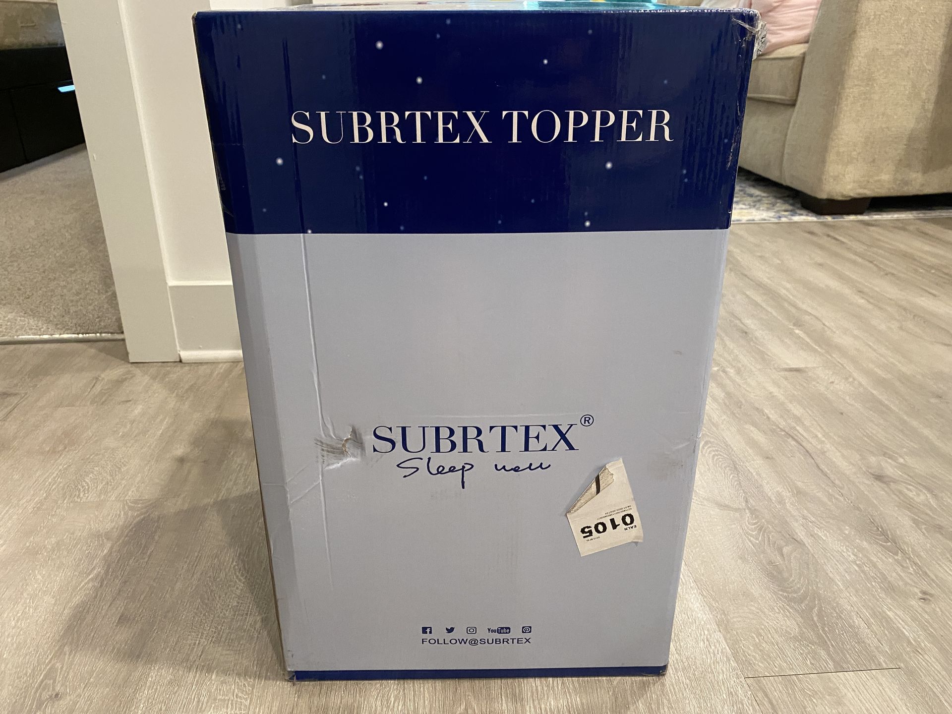 subrtex memory foam mattress topper