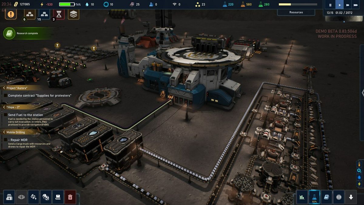 Image from lunar colony game The Crust