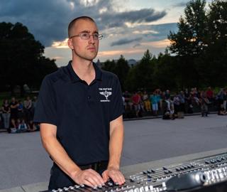 Josh Voyles, a 2005 CRAS graduate (VA) and currently live sound engineer for the United States Air Force Band, assigned to the Airmen of Note as A1 (FOH engineer). Voyles will be present at the July 13 CRAS Open House in Gilbert, Ariz.