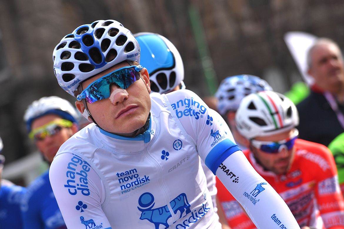 Charles Planet (Novo Nordisk) at the start of Milan-San Remo