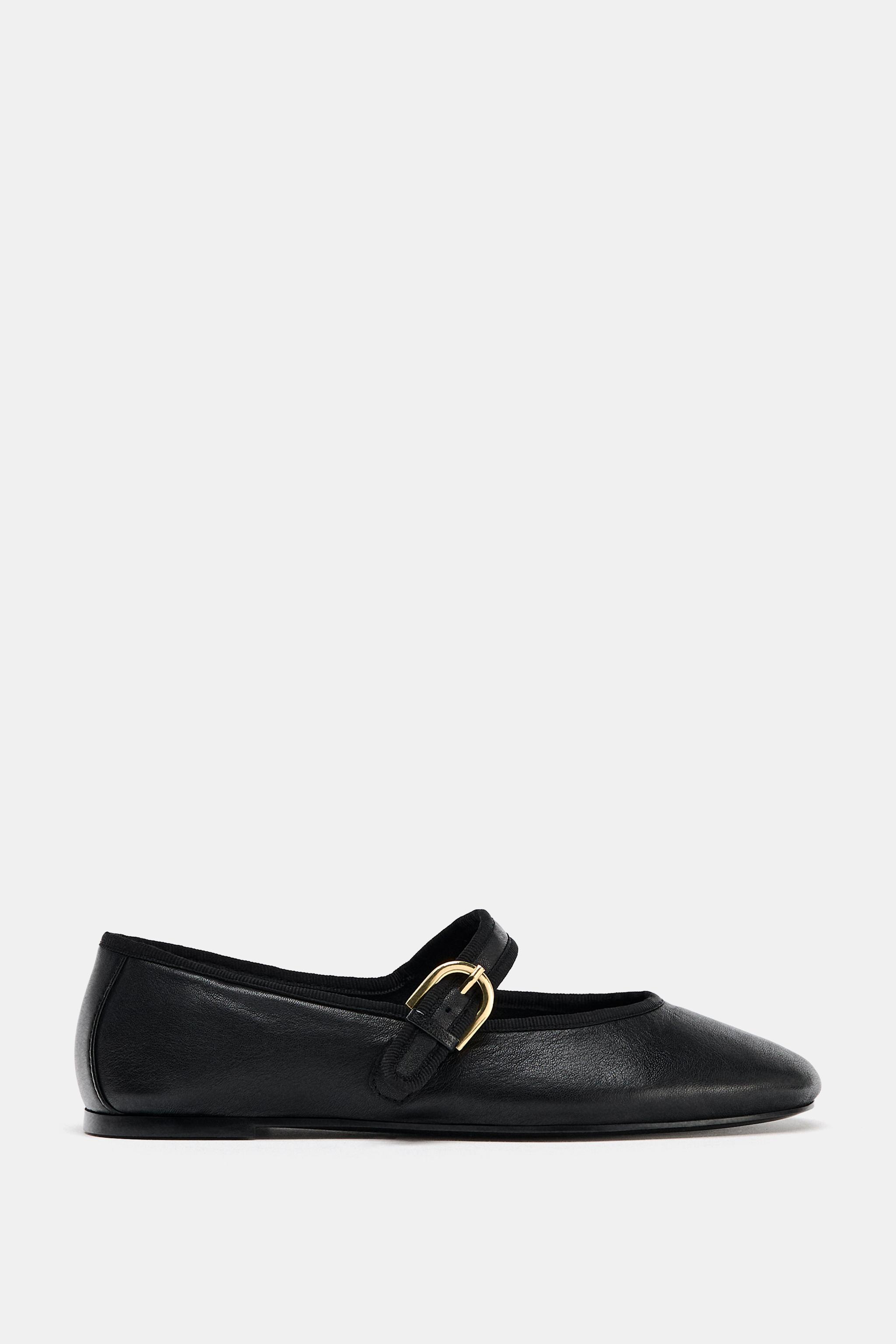 Flat Leather Ballerinas