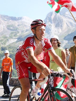 Cristian Moreni in his last race, 2007 Tour de France's stage to Col d'Aubisque