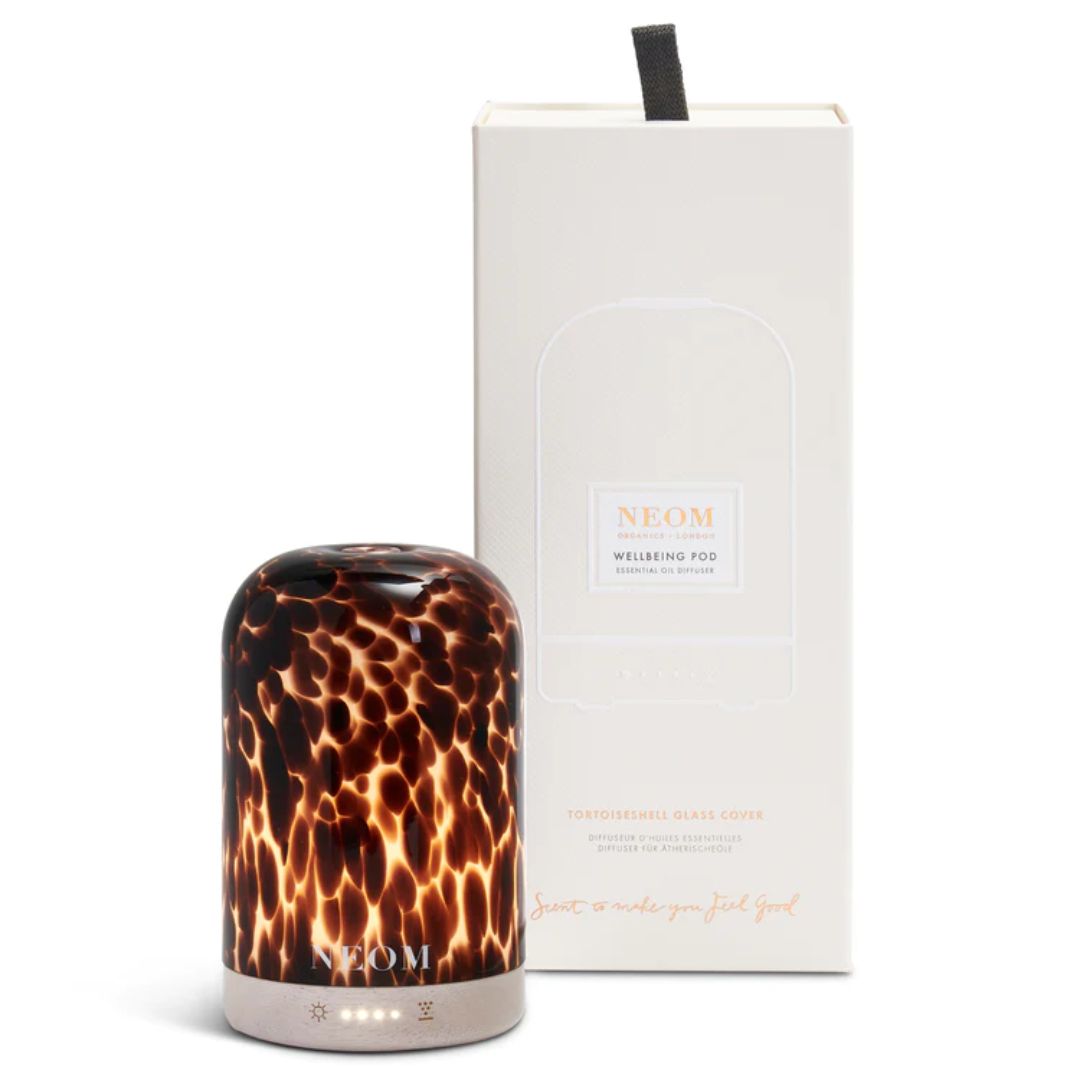 NEOM Wellbeing Pod Essential Oil Diffuser With Tortoiseshell Glass Cover