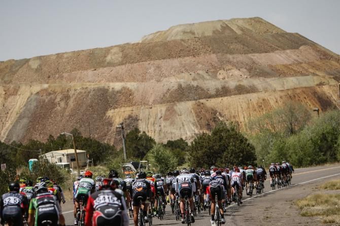Mine tailings provide the backdrop on the way back to town