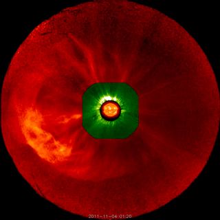 Two Coronal Mass Ejections November 2011