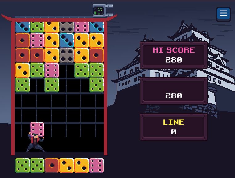 Chuck dice or get squished in this free match puzzle game