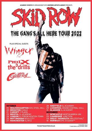 Skid Row: The Gang's All Here tour poster