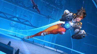 Overwatch League drops - Tracer flying through the air
