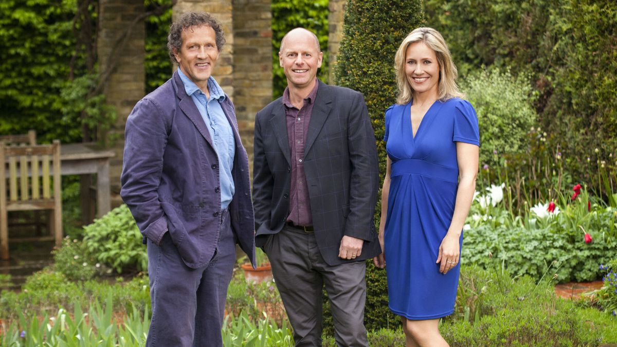 Monty Don, Joe Swift and Sophie Raworth for the RHS Chelsea Flower Show 2023